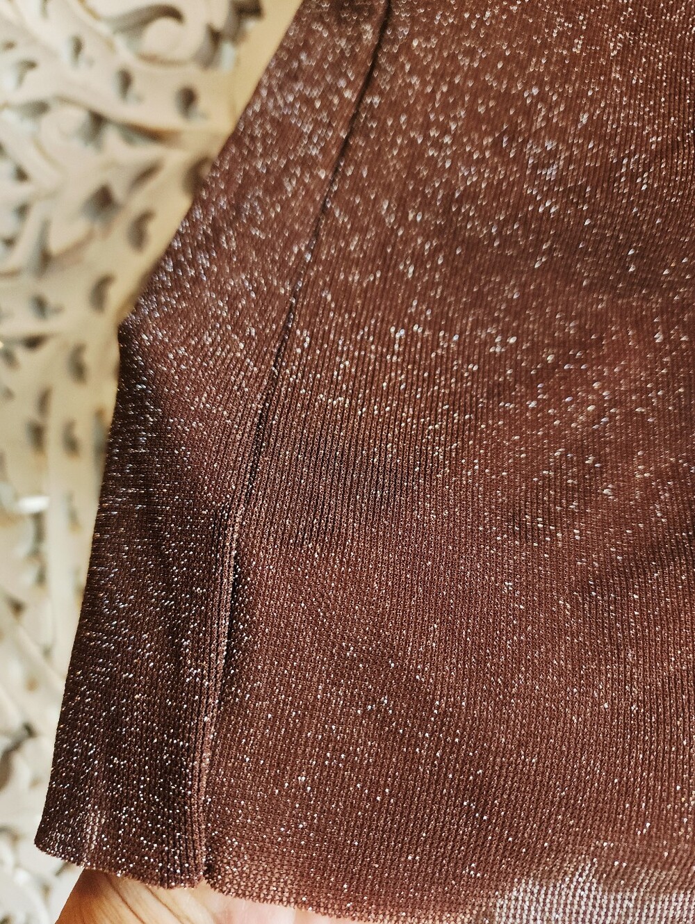 BERLOOK DARK COFFEE SHIMMER COVER UP SKIRT NWT WOMENS SIZE MEDIUM - Picture 15 of 16